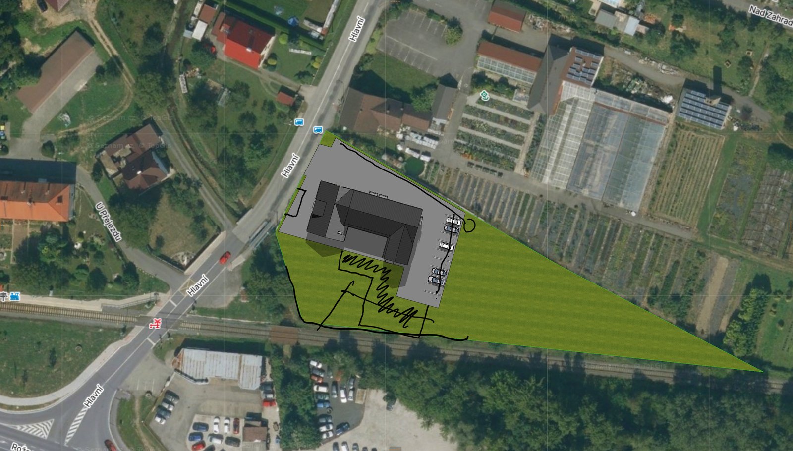 Situační výkres – Rezidence Krhůvka
